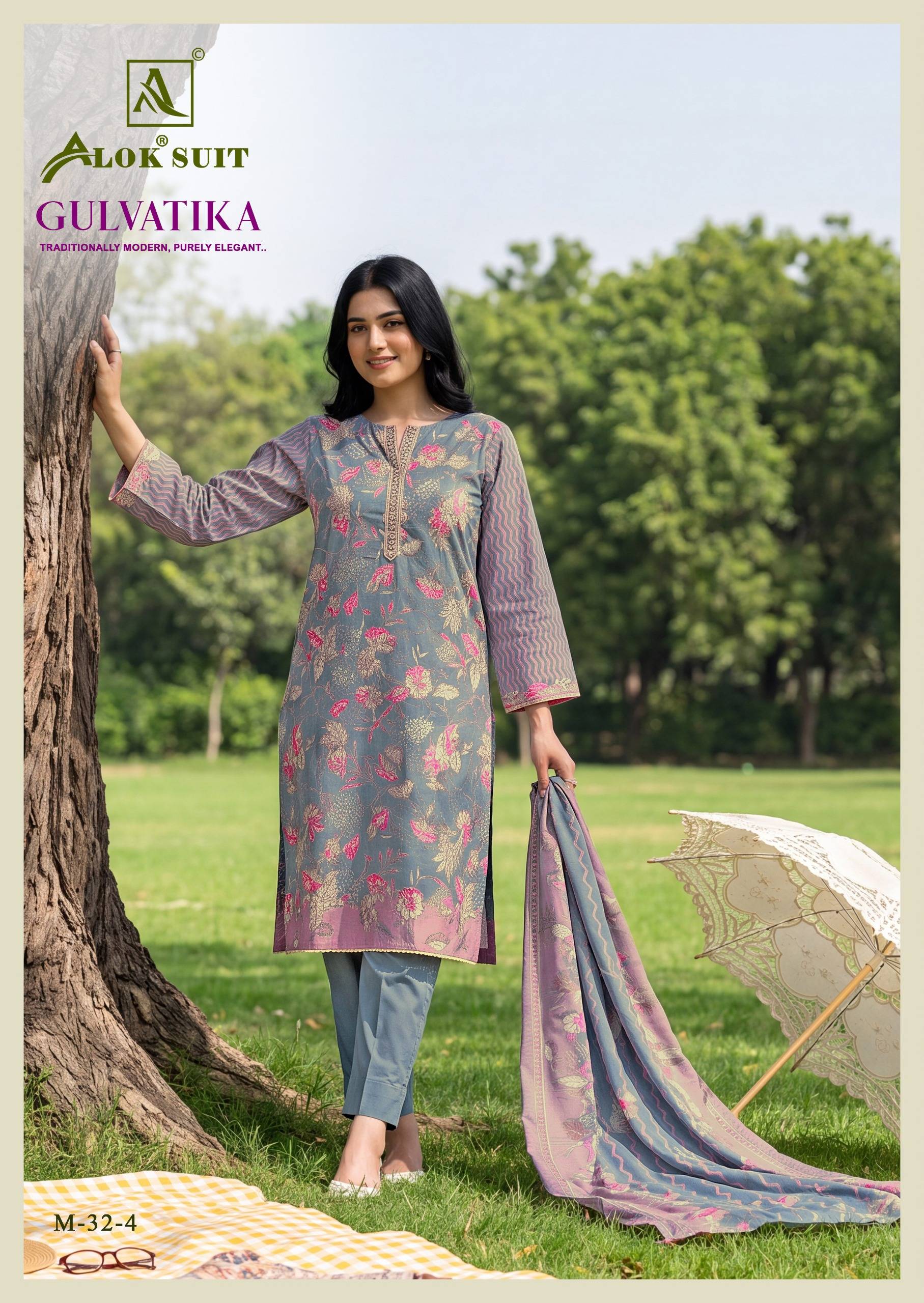 GULVATIKA BY ALOK SUIT 01 To 04 Series Beautiful Festive Suits Stylish Colorful Fancy Casual Wear & Ethnic Wear Pure Mudaal Dresses At Wholesale Price